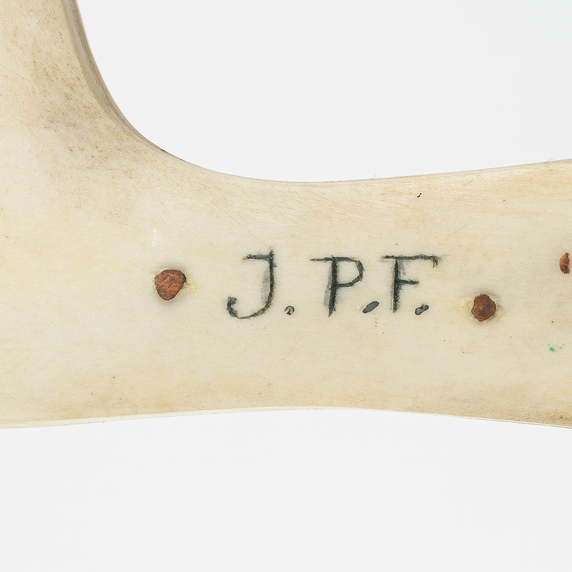 Nine half-horn knives, unidentified craftsman.