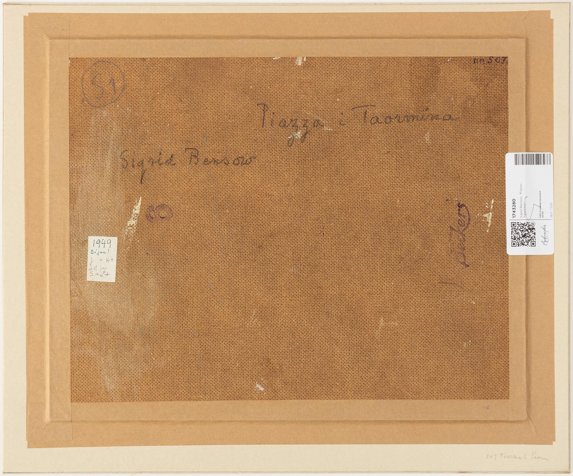 Sigrid Bensow, “Piazza i Taormina”.