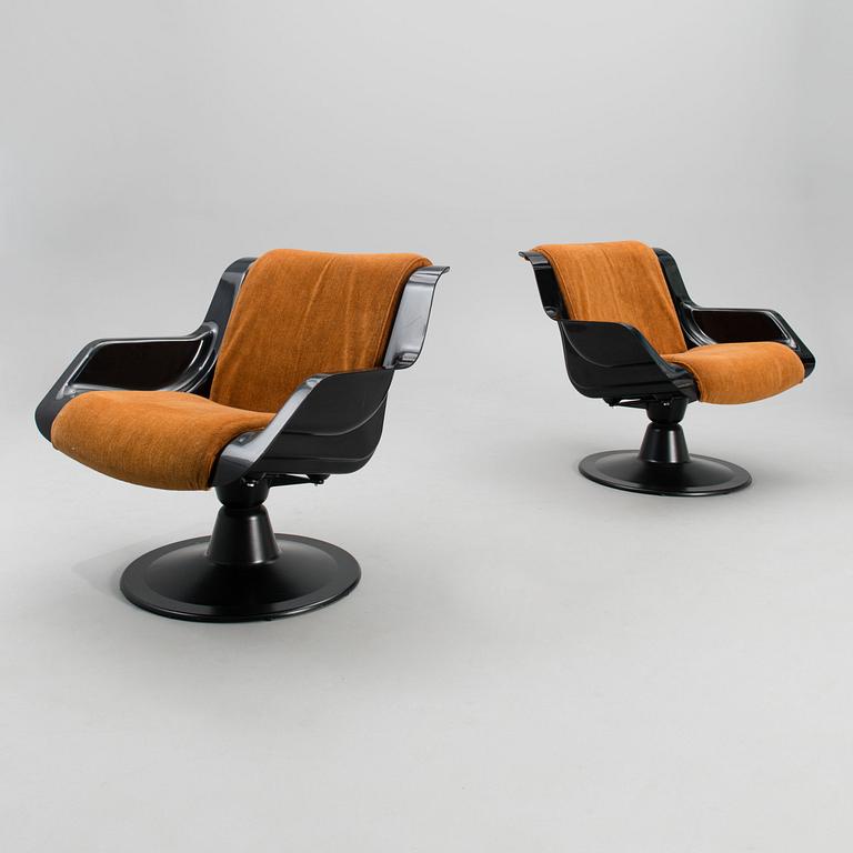 YRJÖ KUKKAPURO, a pair of armchairs, model 3814-1KF, Haimi 1960/1970s.