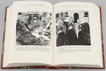 BÖCKER, 24 st, Albert Engström, Albert Bonnier Förlag, omkring 1900-talets mitt.