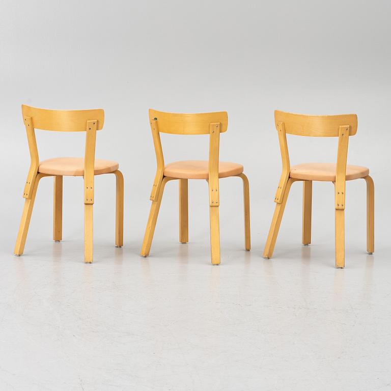 Alvar Aalto, a set of six chairs model 69, Artek, Finland, second half of the 20th century.