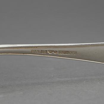 SKEDAR, 6 st, silver, modell "Vasa", GAB, Stockholm 1957-58. Vikt 177 g.