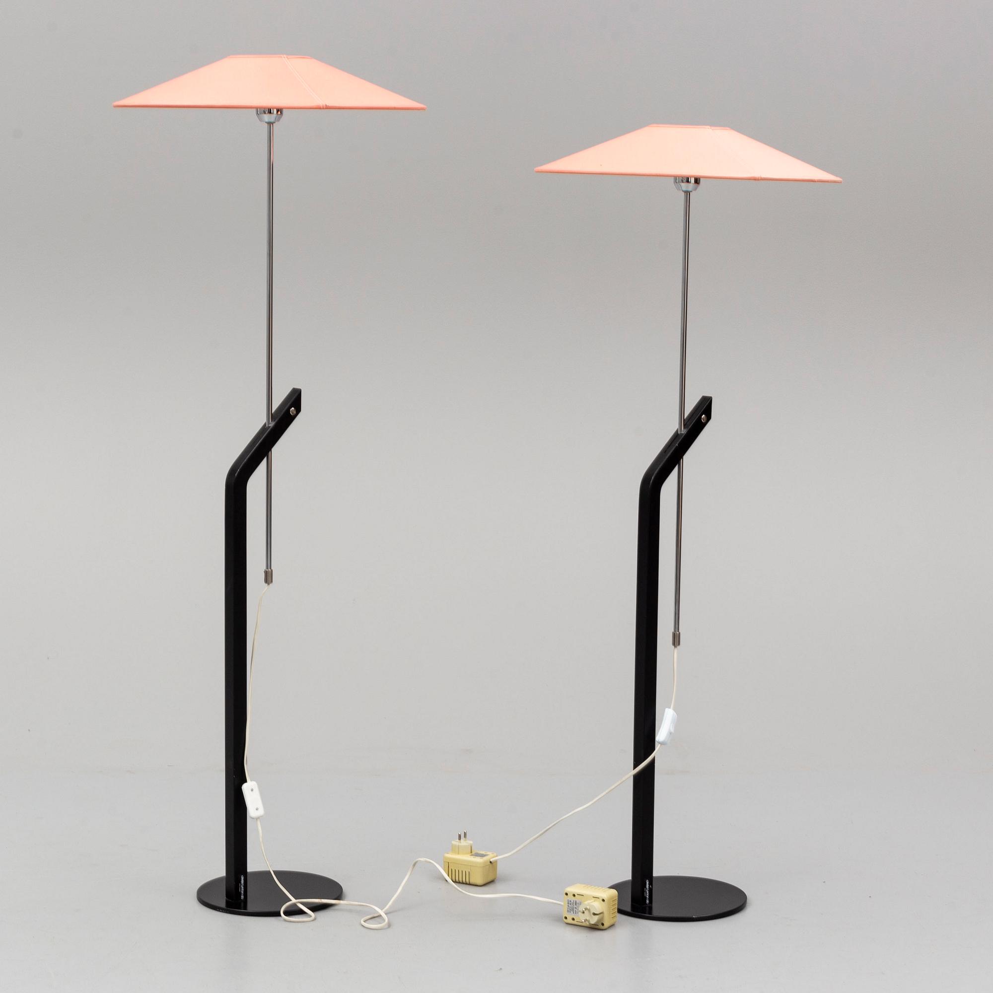 LARS BESSFELT, a pair of 'Hockey' floor lamps, Ateljé Lyktan, Åhus. Model designed 1986.