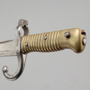 A French sword bayonet, second half of the 19th century.