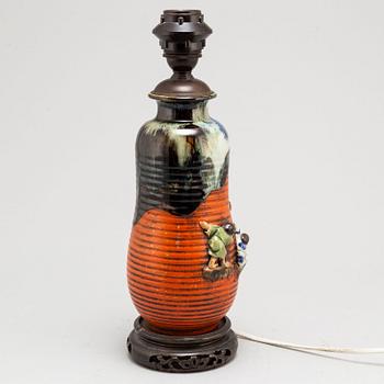 A Japanese 'Sumida' vase/table lamp, Meiji (1868-1912).