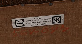 FÅTÖLJ, "Stora Adam" ur Paradiset, Kerstin Hörlin-Holmquist, NKs Triva-serie.