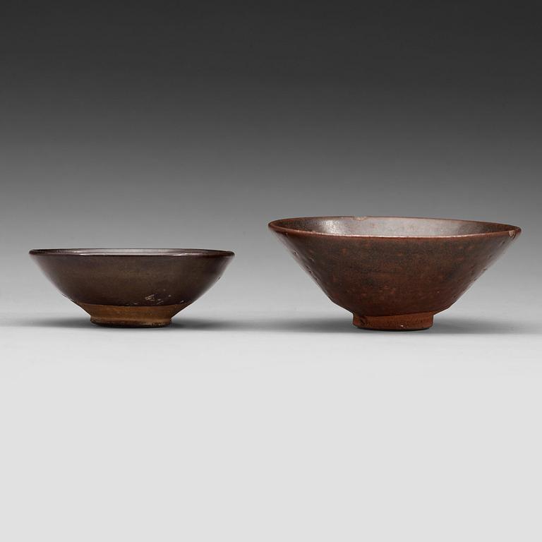 Two brown glazed bowls, Song dynasty (960-1279).