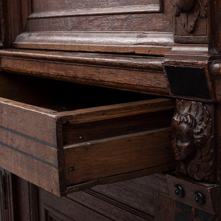 A 19th century oak cabinet.
