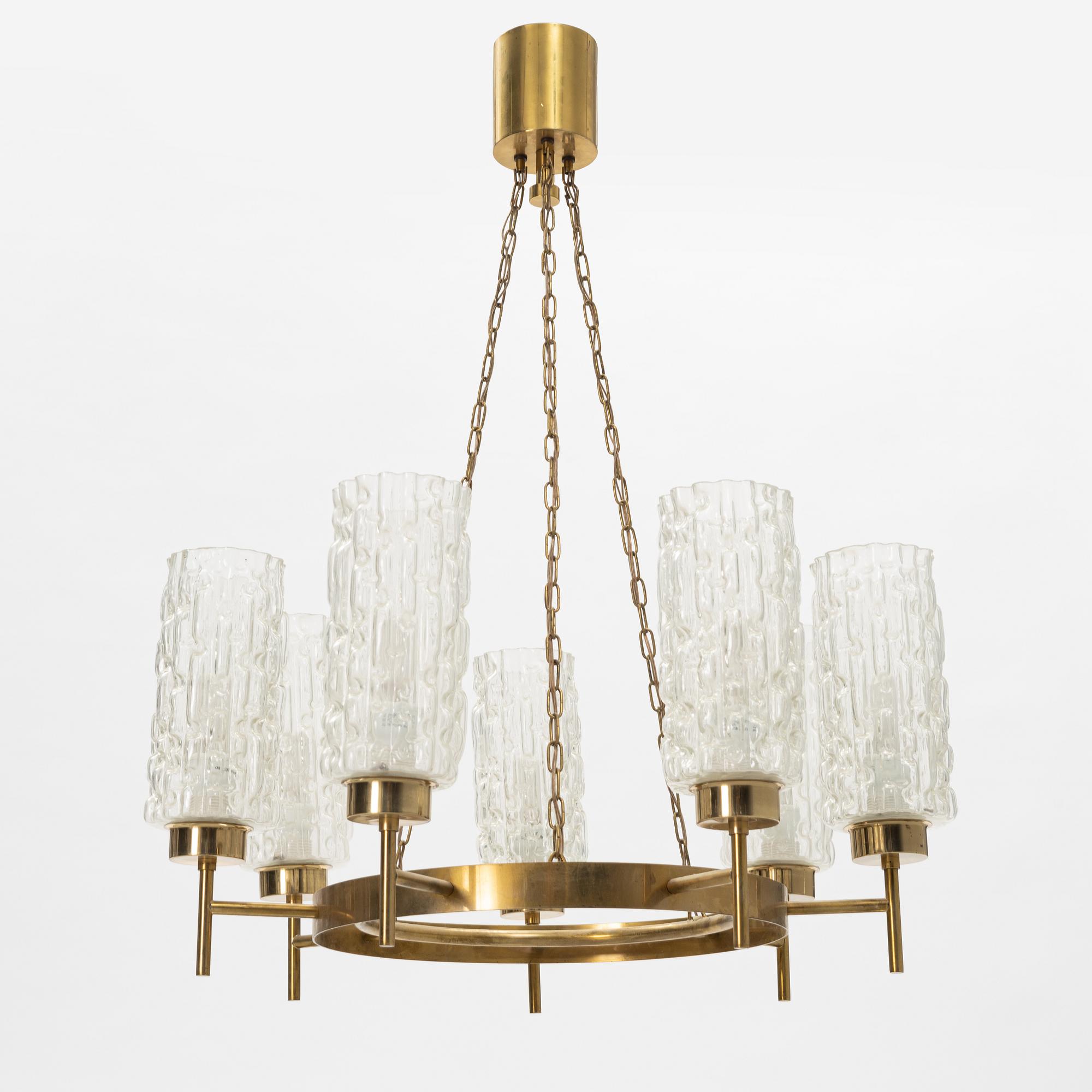 A pair of ceiling lamps, 1950's/60's.