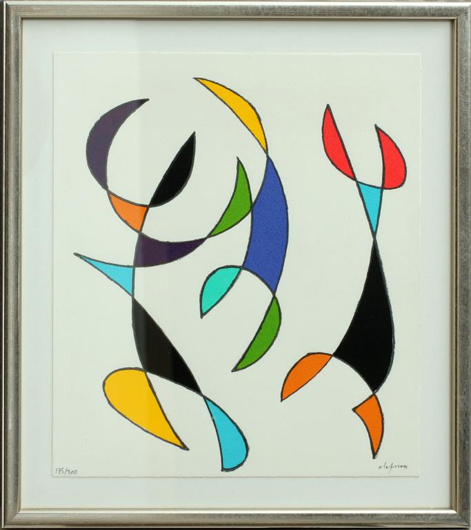 PIERRE OLOFSSON, färglitografi, sign o numr 175/300.