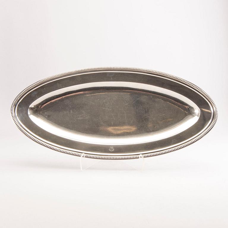 Vilhelm Christesen, serveringsfat silver Köpenhamn 1900.