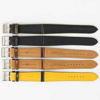 Collection of watch straps, 5 pcs, Breitling.