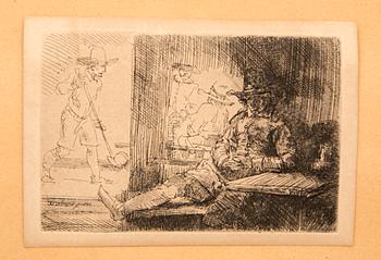 Rembrandt Harmensz van Rijn, The Ringball Player, later removed.