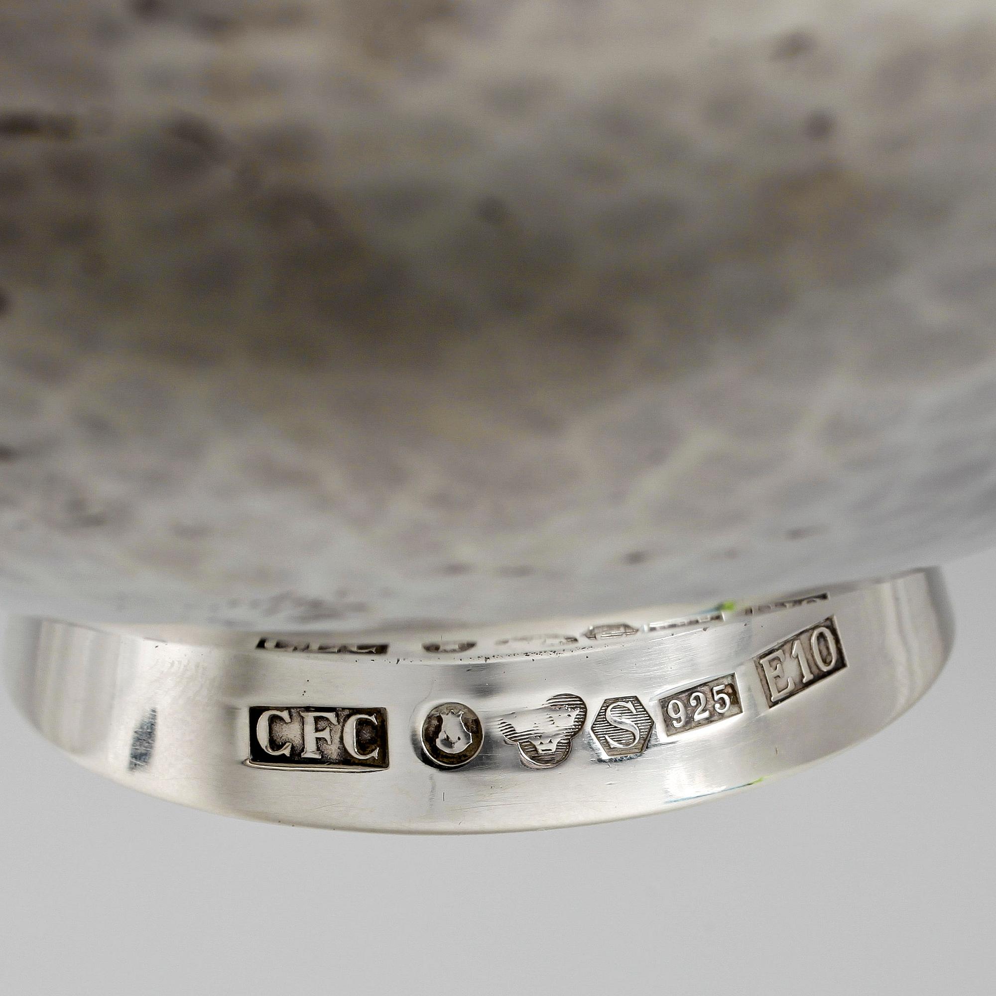 SKÅL, sterling silver, Sven Carlman för CF Carlman, Stockholm, 1979. Totalvikt ca355g.