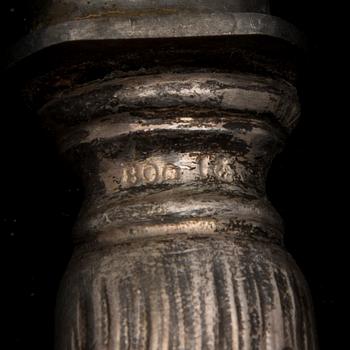 BESTICKUPPSÄTTNING, 94 delar i silver och 8 snarlika försilvrade delar, Tyskland 1900-tal. Silvervikt 3614 g.