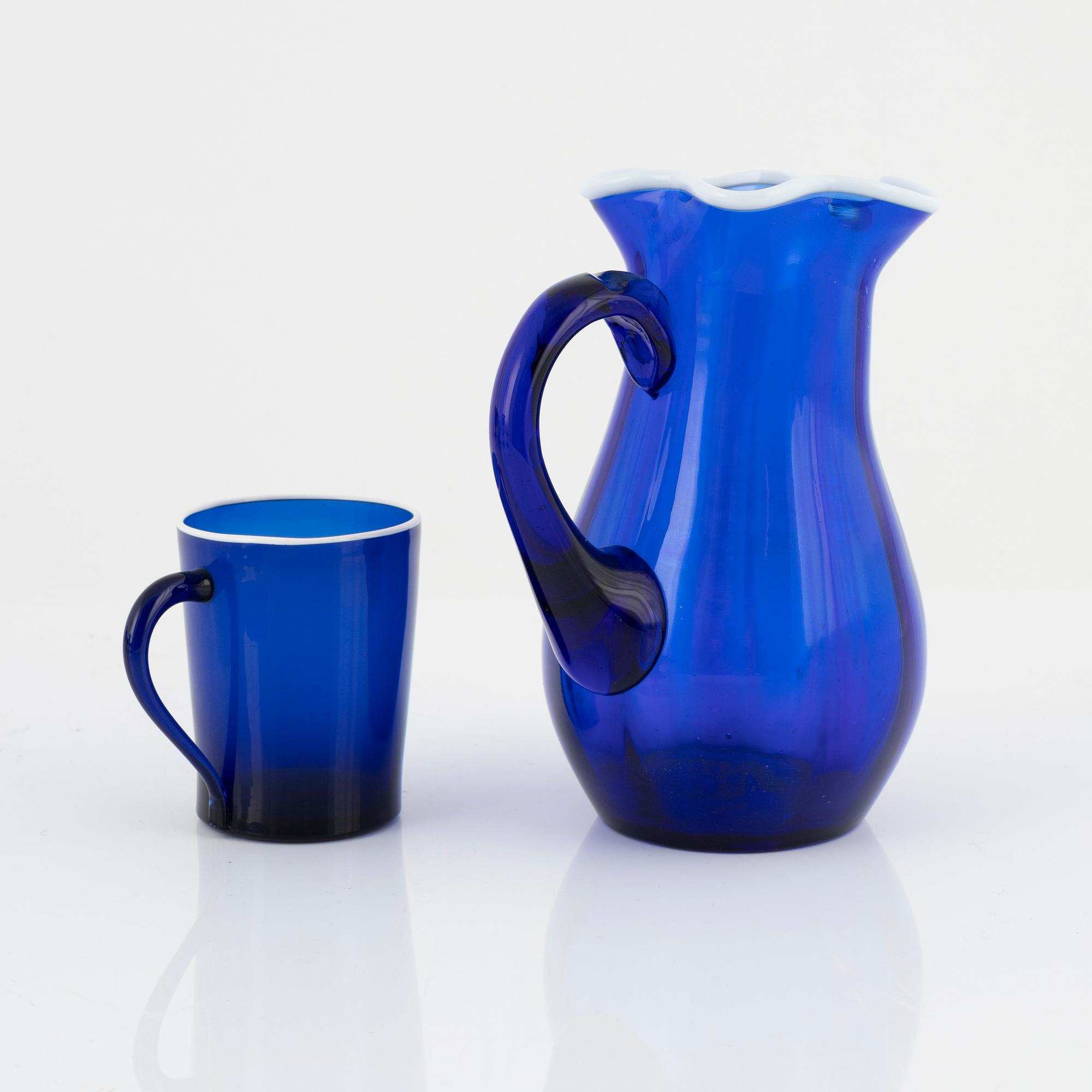 31 pieces of a glass service, Hadeland, Norway, varying ages from the 20th century.