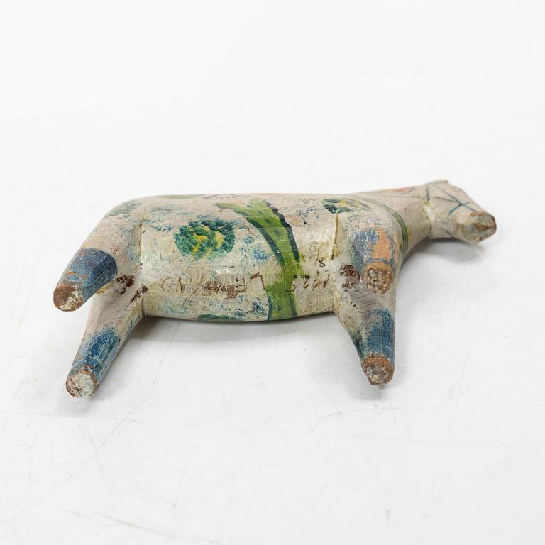 Dala horse, folk art, Nissergården, Vattnäs, dated 1925.