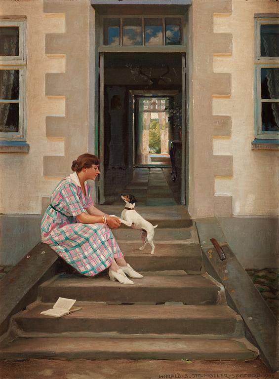 Georg Harald Slott-Möller, A woman and her dog.