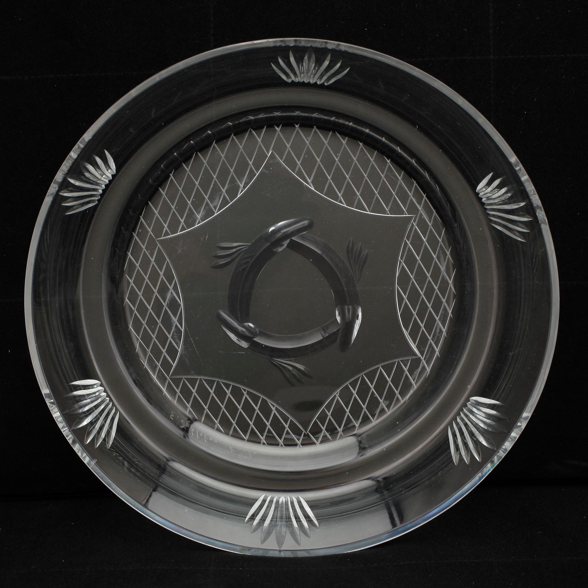 FAT, 2 st, glas, Vicke Lindstrand samt Ewald Dahlskog, signerade.