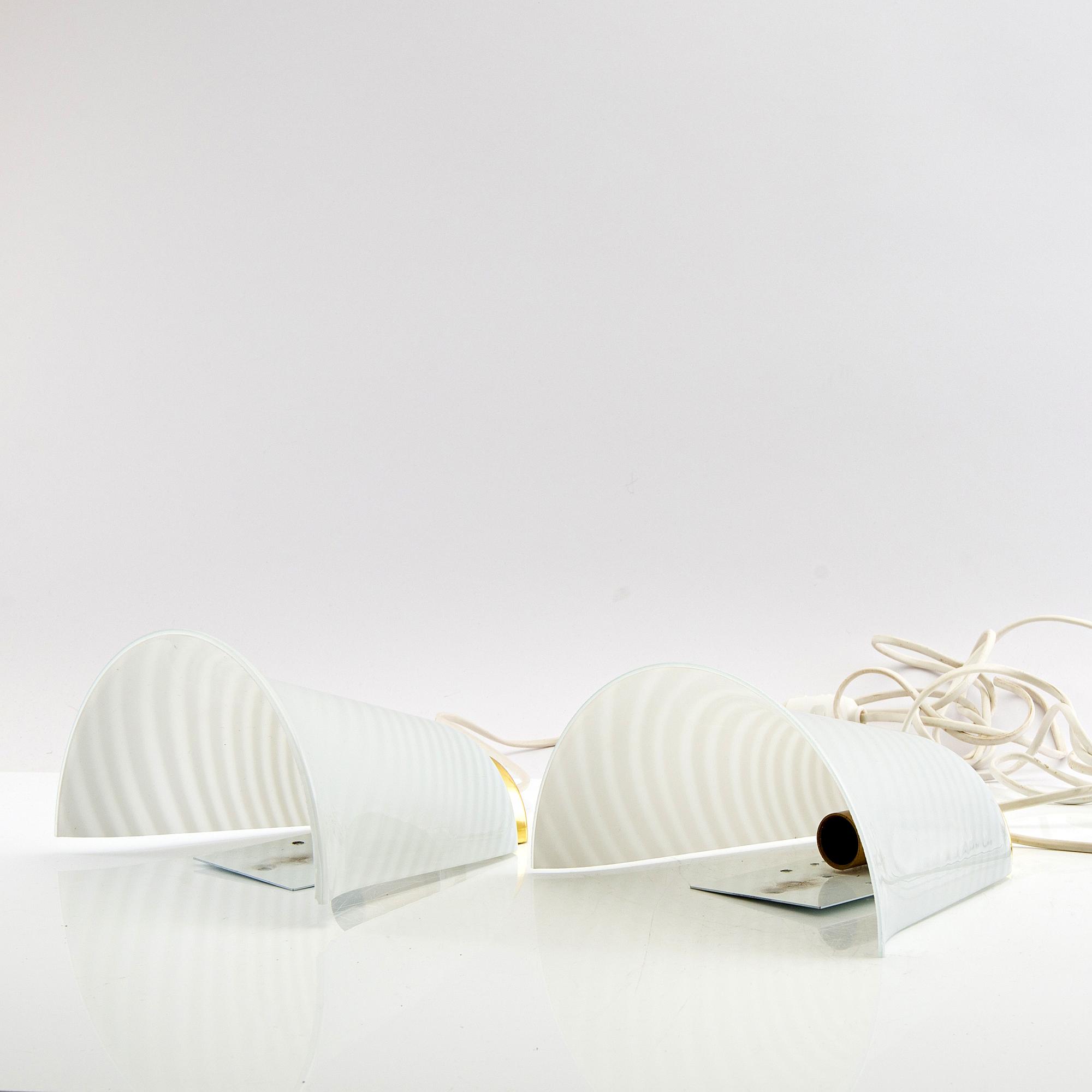 Wall lamps, a pair, probably Murano, second half of the 20th century.