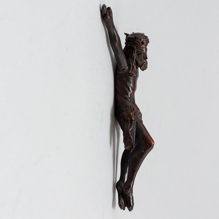 A 17th/18th century wooden crucifix.