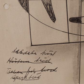 ALBERT JOHANSSON, 2 st, blandteknik, monogramsignerade, den ena daterad 1977.