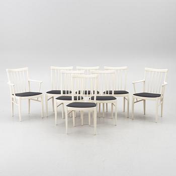 Carl Malmsten, chairs, 8 pcs, "Herrgården", Bodafors.