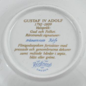 CREMEKOPPAR, 7 st, Rörstrand, 1900-talets andra hälft.