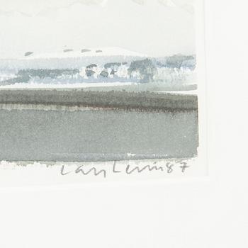 Lars Lerin, Mountain landscape.
