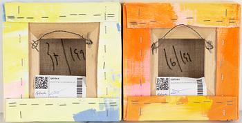 Jörg Döring, silkscreen/mixed,  media on canvas, multiple signed 37/199, 16/199.
