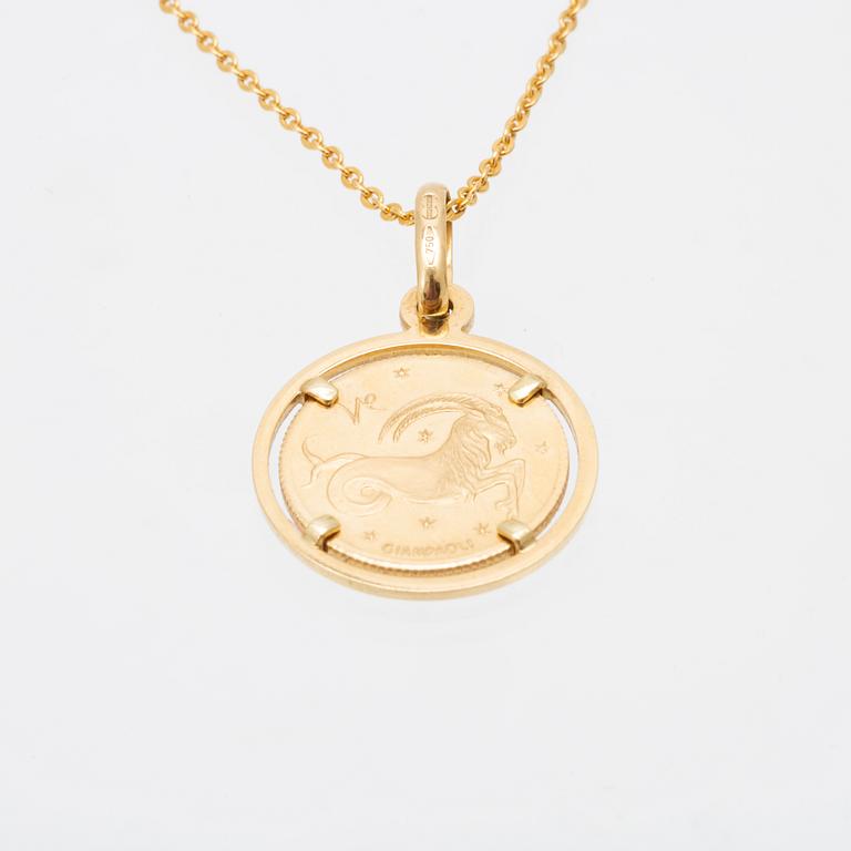 An 18K gold necklace.