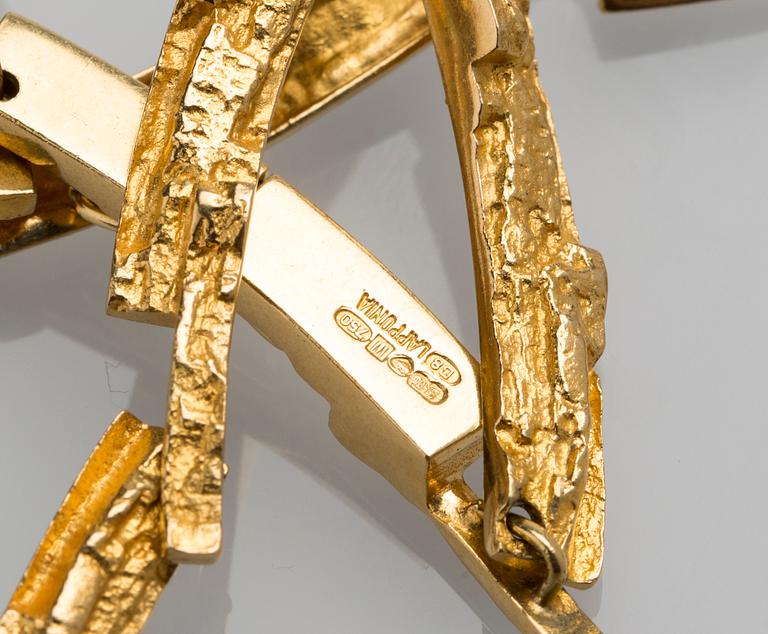 COLLIER, 18 K guld, Björn Weckström, Lapponia, 1981. Vikt ca 36 g.
