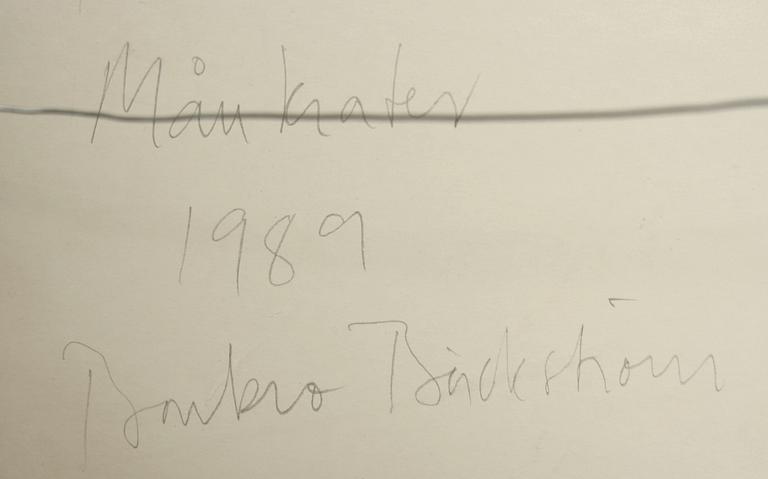 BARBRO BÄCKSTRÖM, blandteknik, sign.