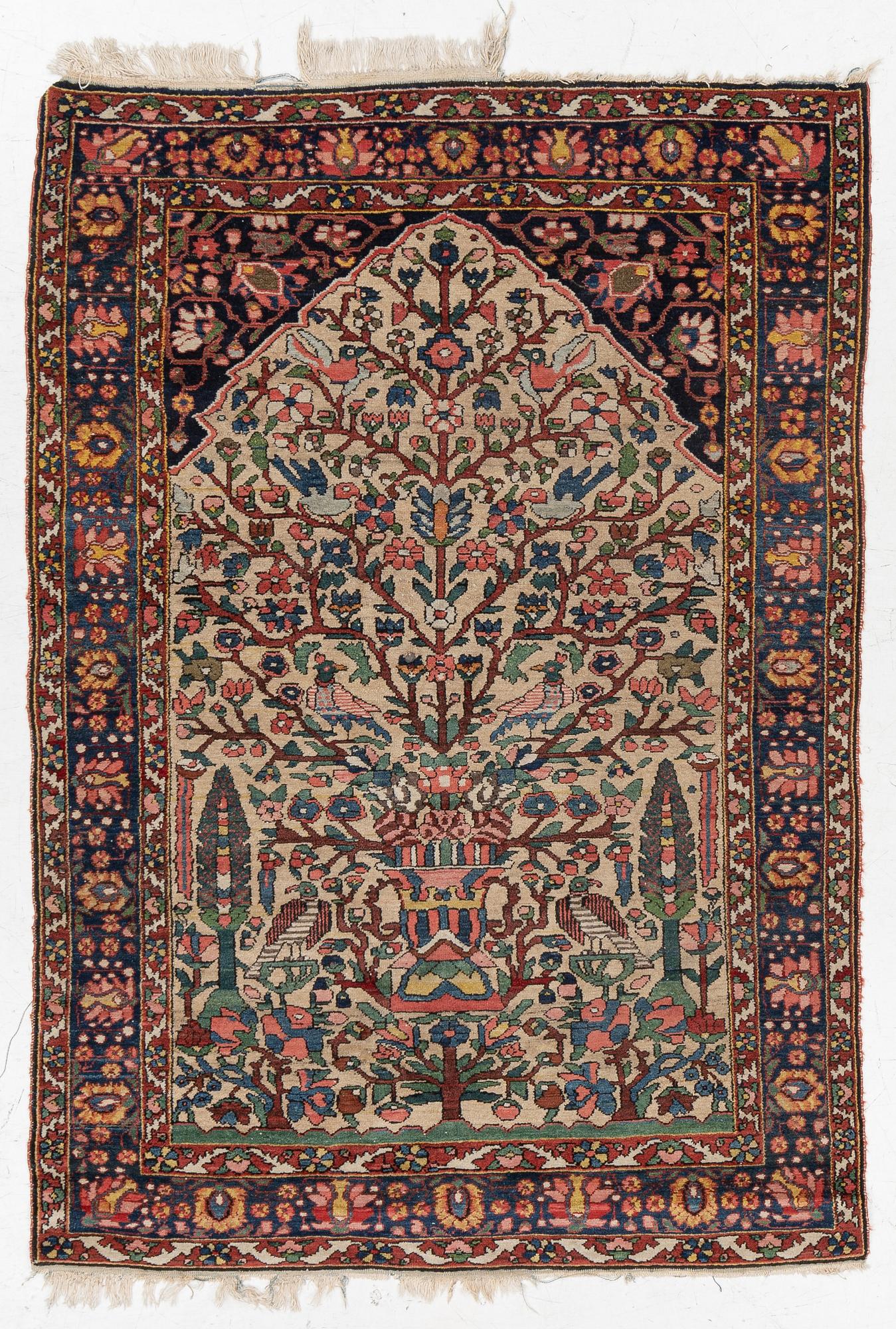 An antique Chahar Mahal and Bakhtiari rug, c. 204 x 145 cm.