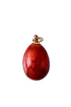 69. AN ENAMEL EGG PENDANT.