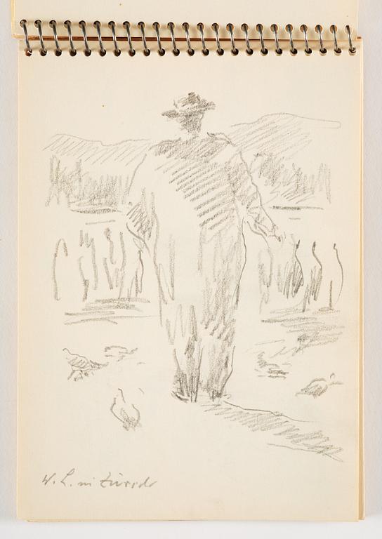 Lotte Laserstein, 1 skissblock med ca 14 teckningar varav 1 signerad.