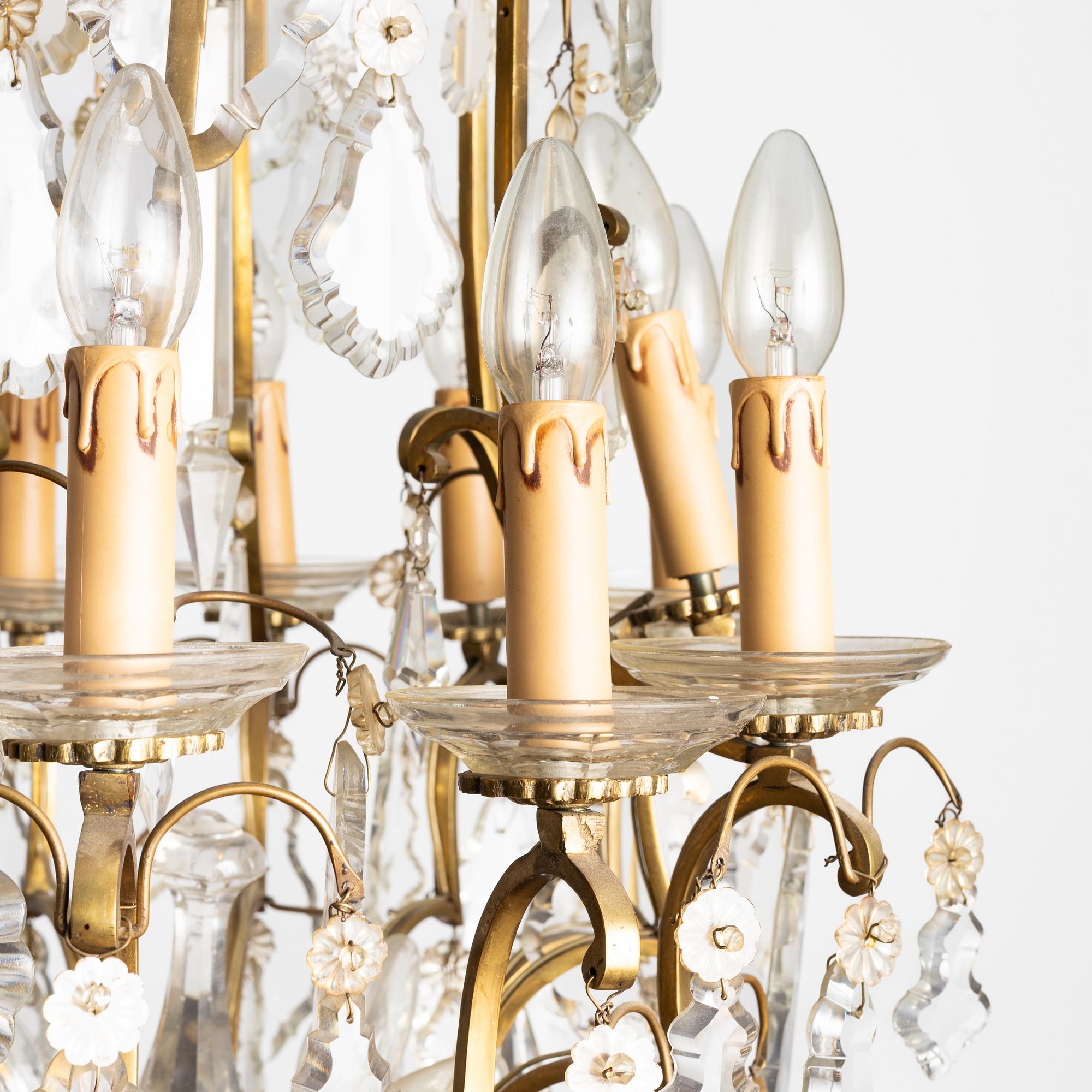 Ljuskrona, rokokostil, tidigt 1900-tal.