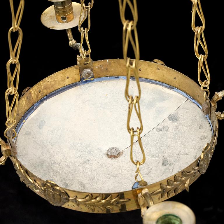 A Four light hanging lamp, 20th ct.