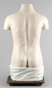 ANATOMISK TORSO, 1900-tal. Hårdplast.