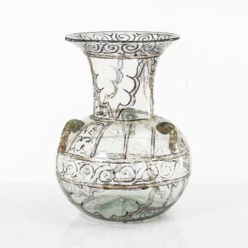A glass vase, Ottoman cultural area.