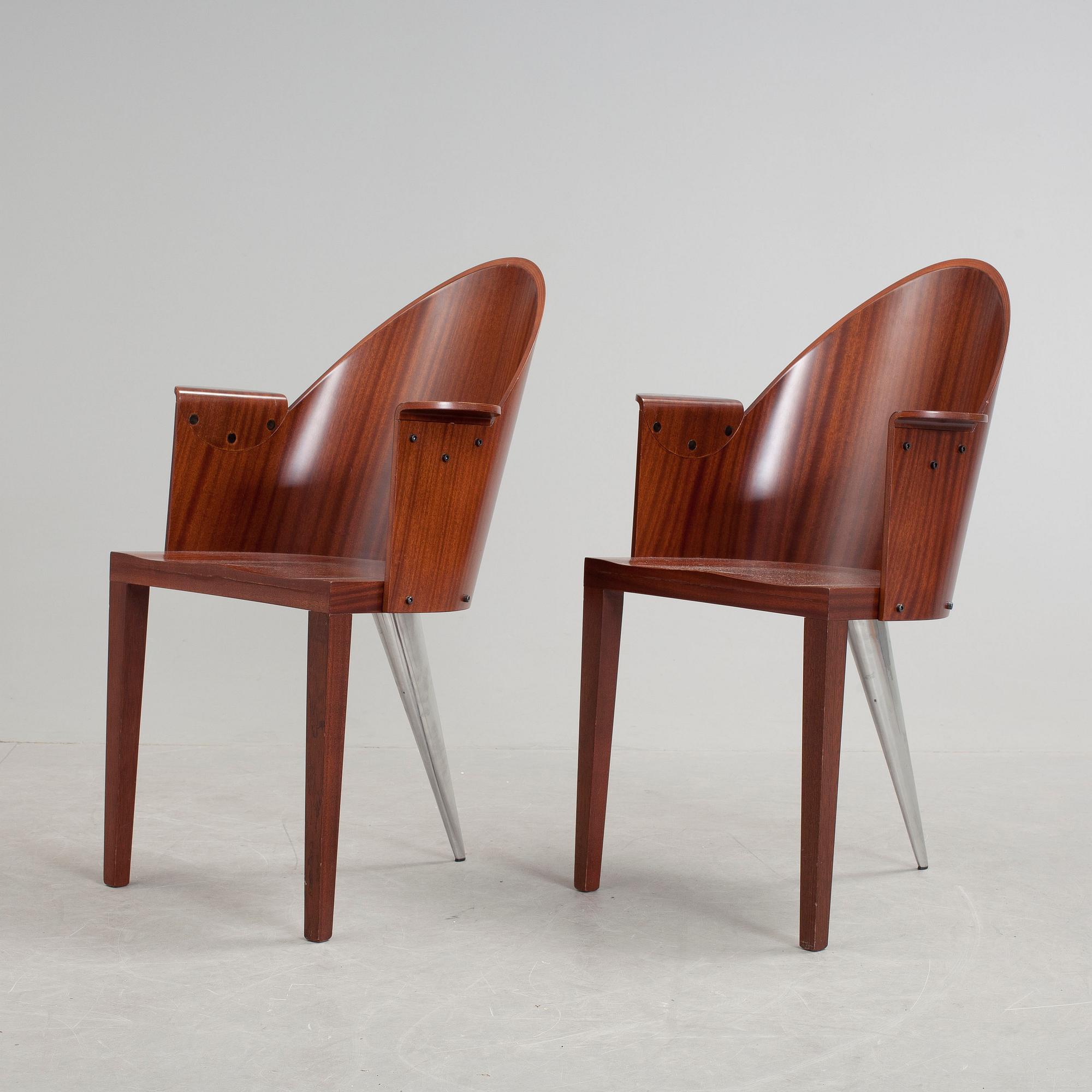 KARMSTOLAR, ett par. "Royalton" Philippe Starck, Frankrike, Aleph.
