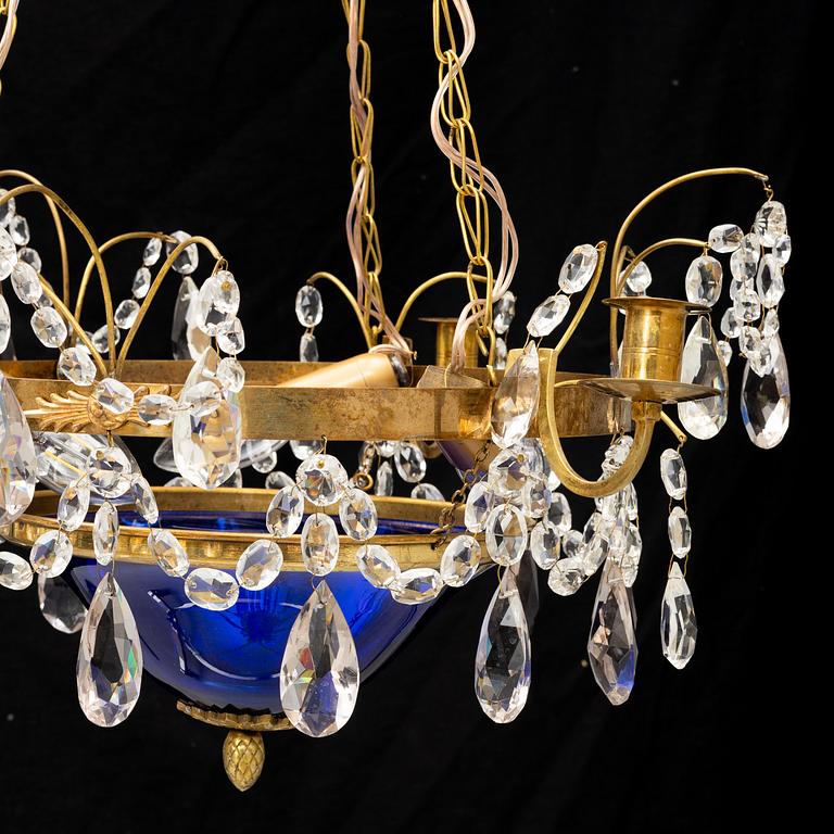 A late Gustavian style chandelier, 20th Century.