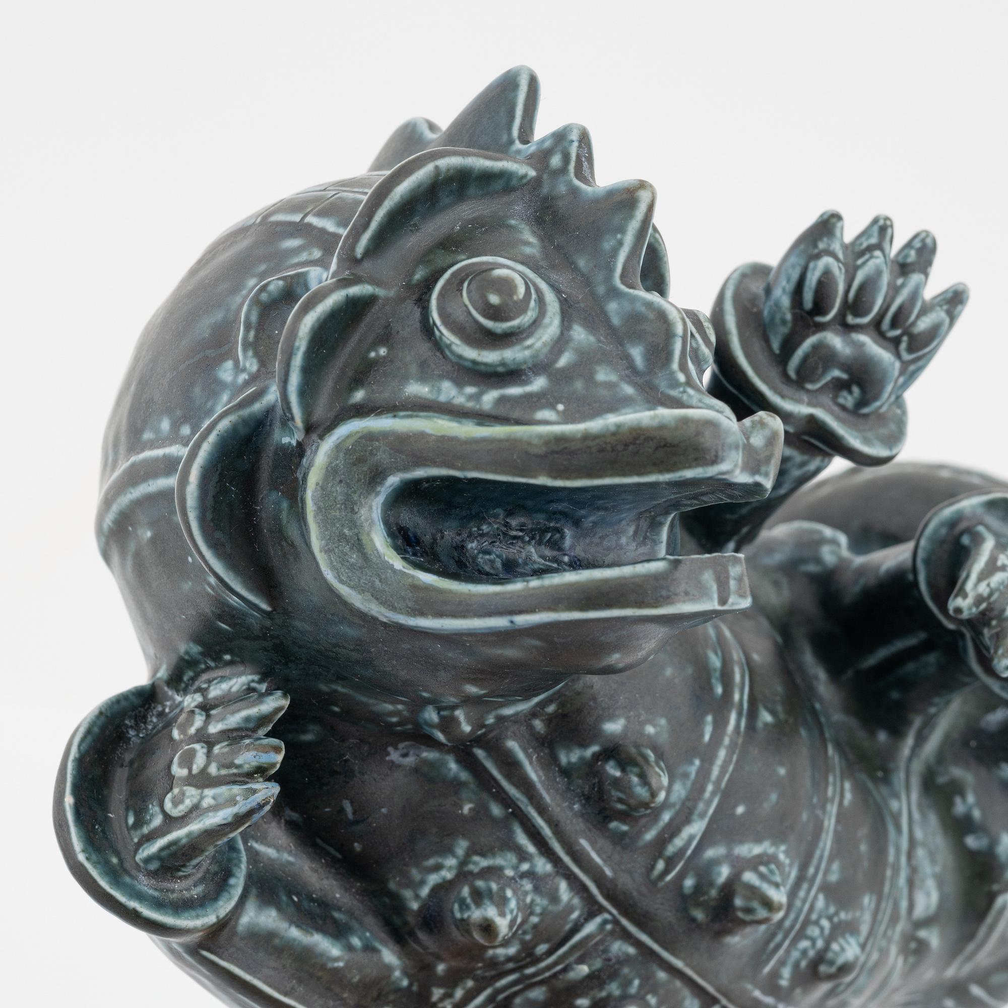 Wilhelm Kåge, skulptur, drakmamma, Gustavsberg 1940-50-tal.