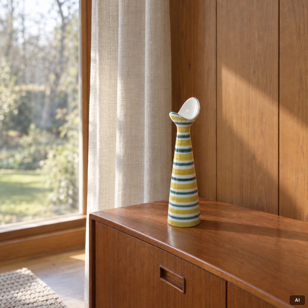 Stig Lindberg, Vase, faience, Gustavsbergs studio.