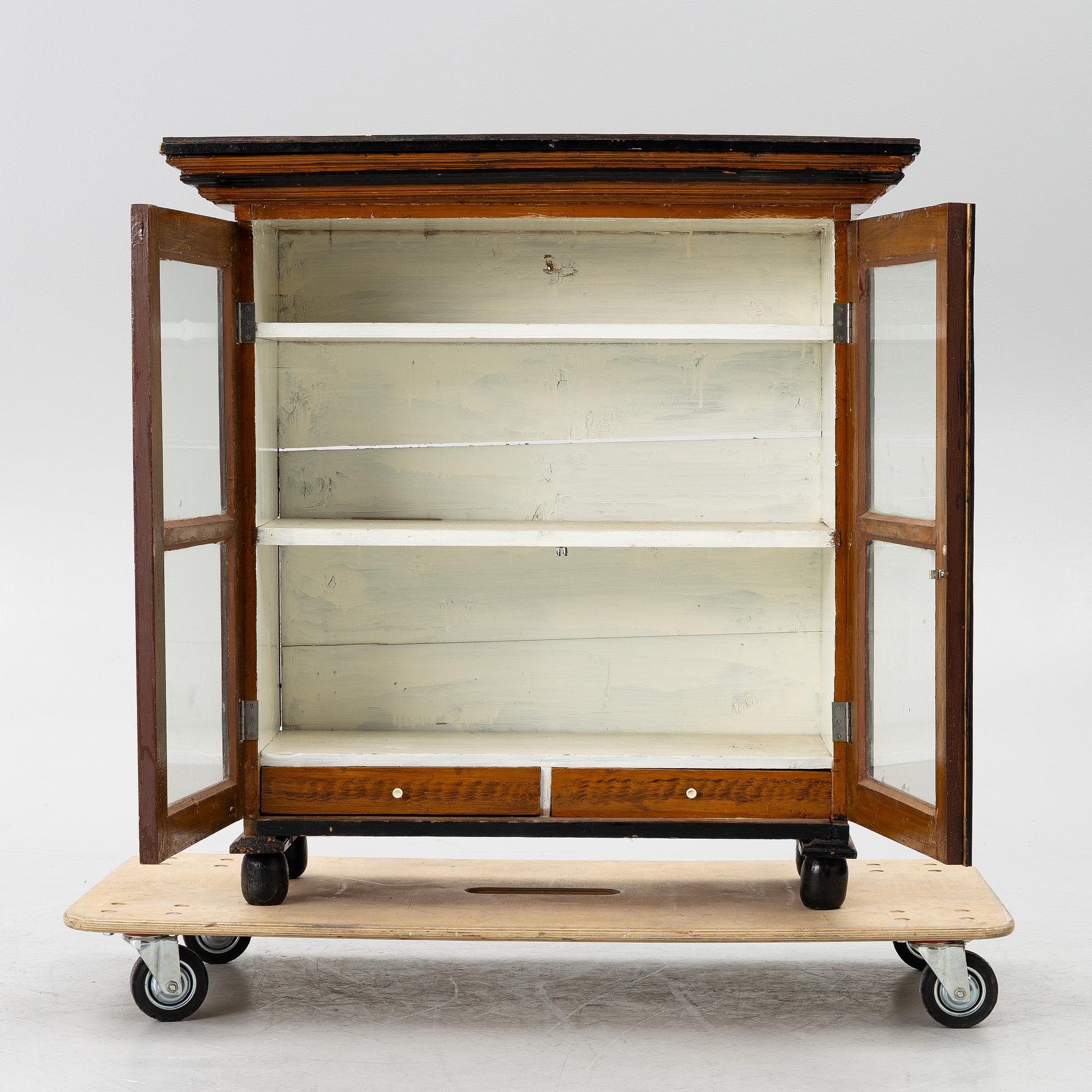Display cabinet, late 19th century,