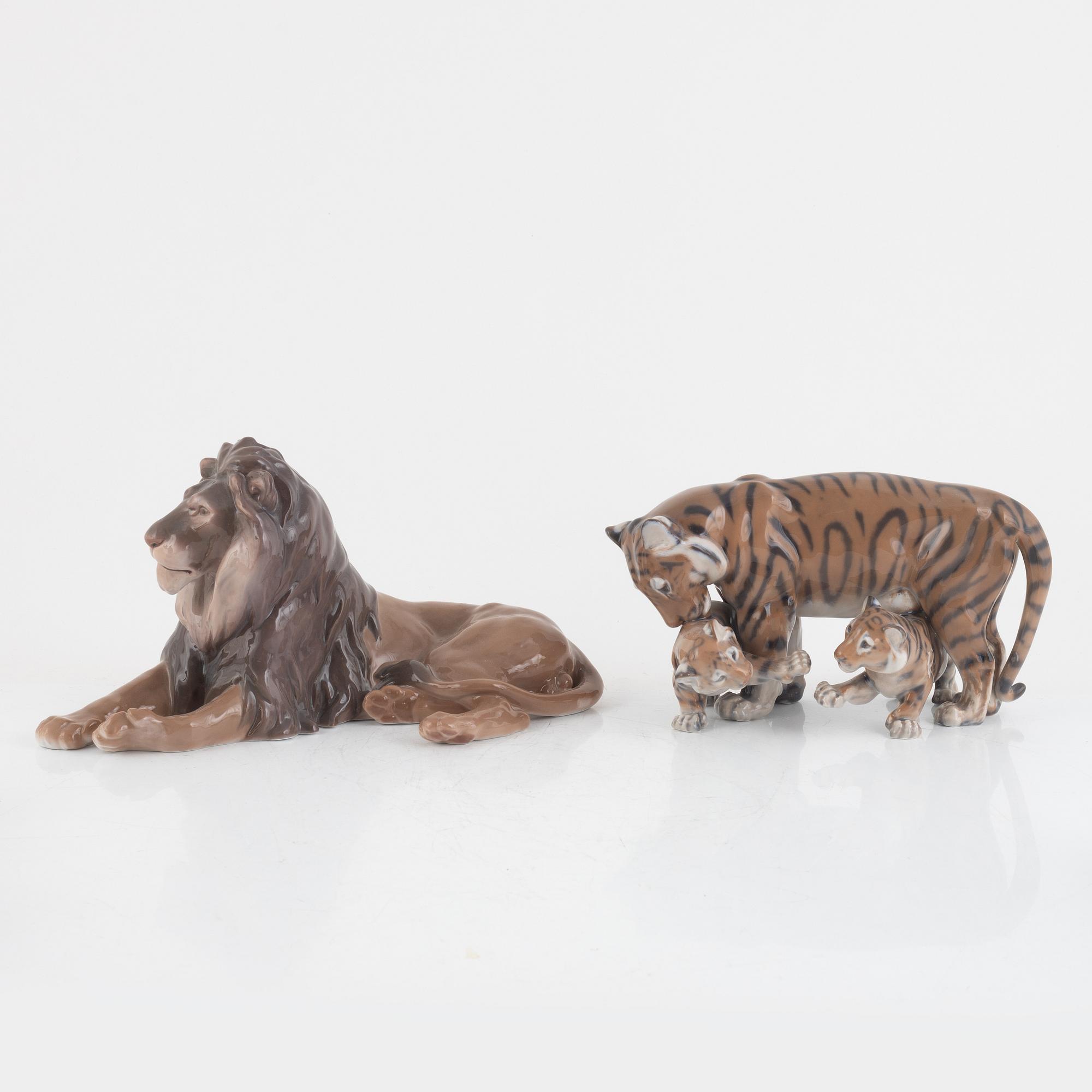 Figuriner, 6 st, porslin, Danmark.