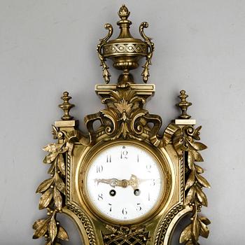VÄGGUR, brons, Louis XVI-stil, 1900-talets första hälft.