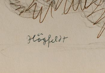 ROBERT HÖGFELDT, 2 st, blandteknik, sign.