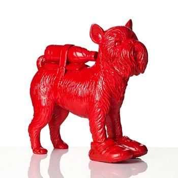 William Sweetlove, "Cloned Griffon Bruxellois with pet bottle"(Red).