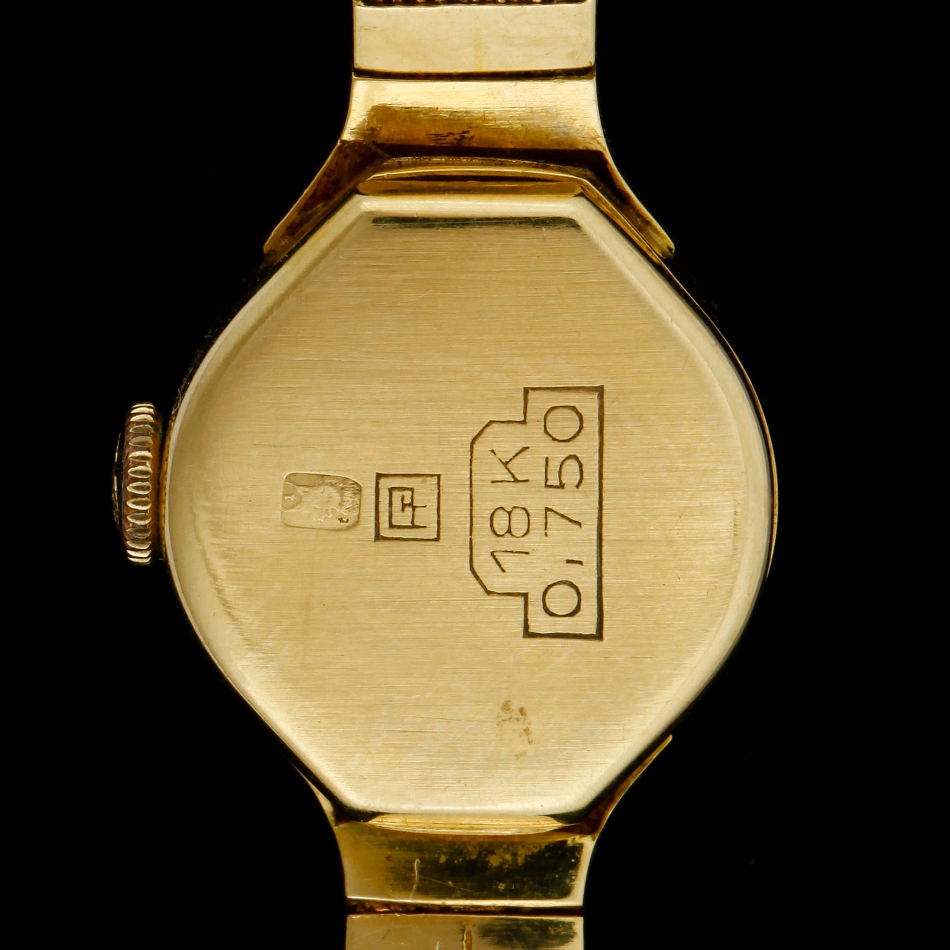ARMBANDSUR, guld, "Camy", Geneva, 18 k, tot vikt 19,8 gram.